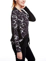 icyzone Women's Running Shirt Long Sleeve Pullovers Workout Yoga Track Jacket