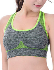 icyzone Women's Seamless Racerback Yoga Sport Bra with Removable Cups